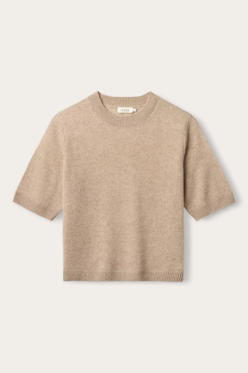 LAURA CASHMERE T-SHIRT, SAND