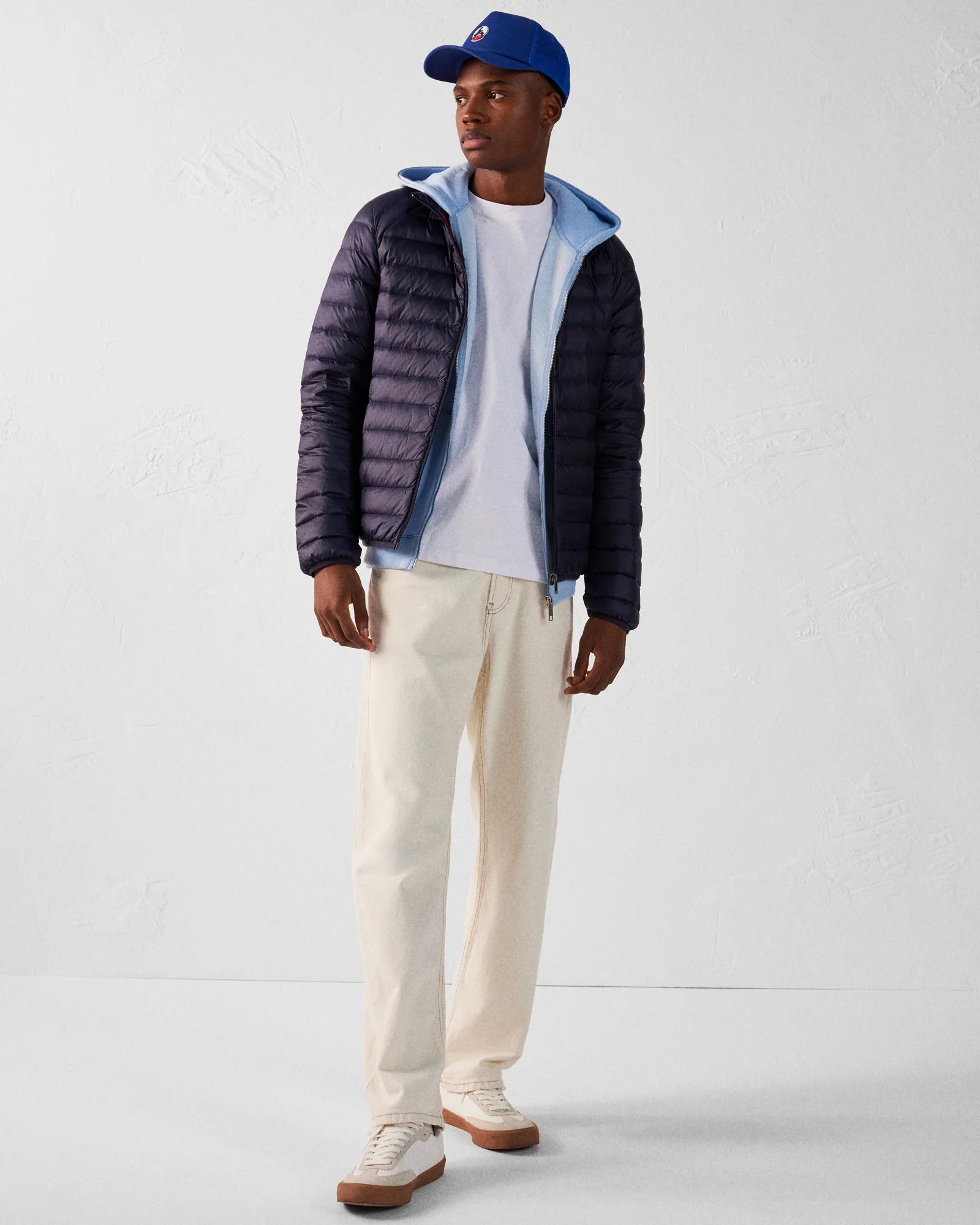 LIGHTWEIGHT DOWN JACKET MAT, NAVY