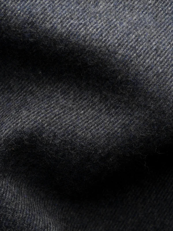 SOLID FLANNEL SHIRT, DARK BLUE