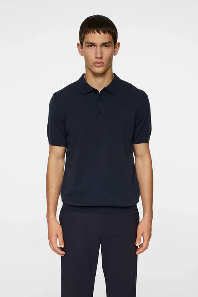 RIDGE KNITTED POLO, NAVY