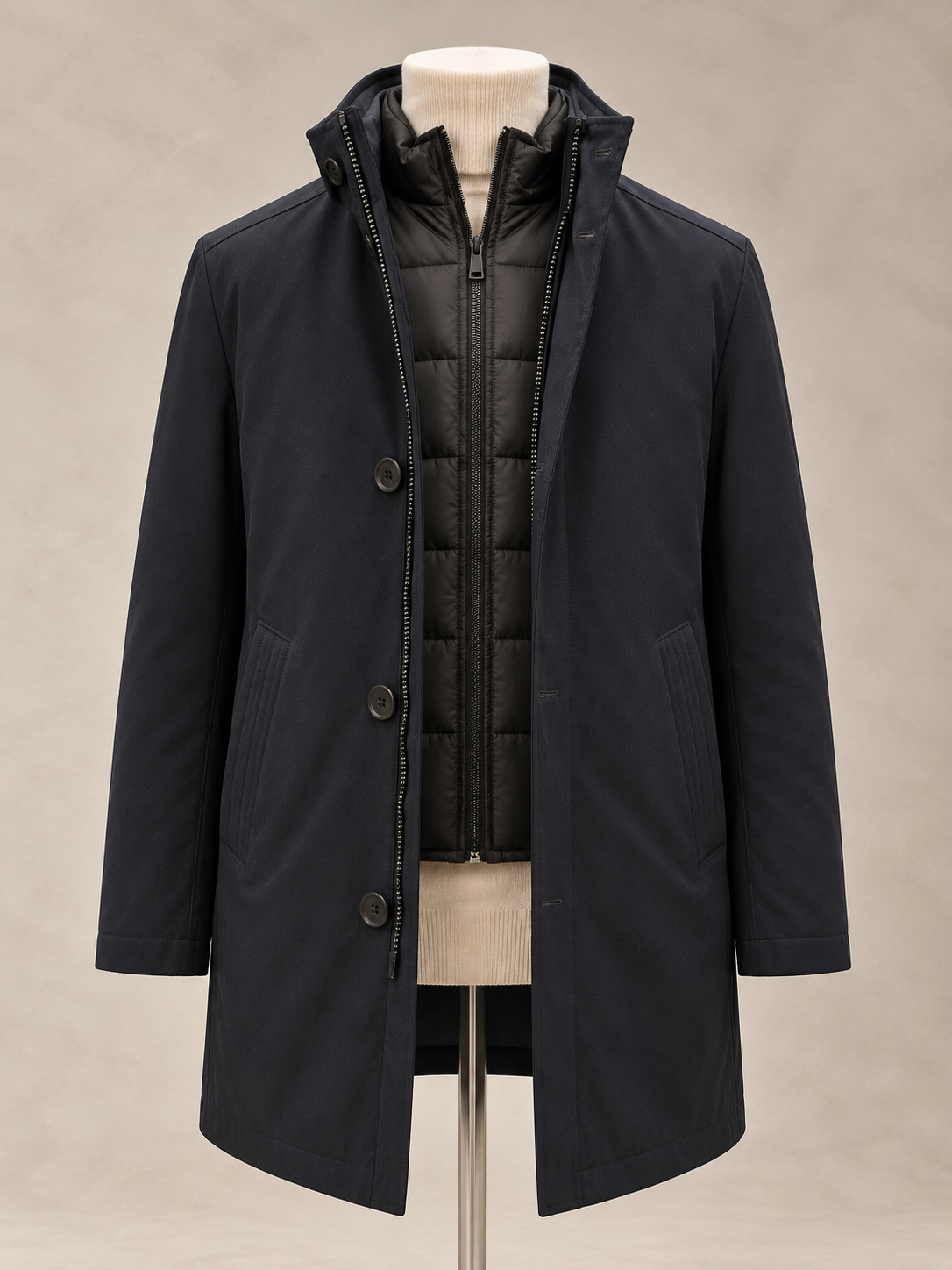 MENS SHORT JACKET, NAVY