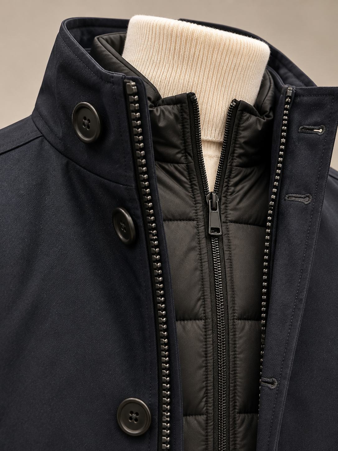 MENS SHORT JACKET, NAVY