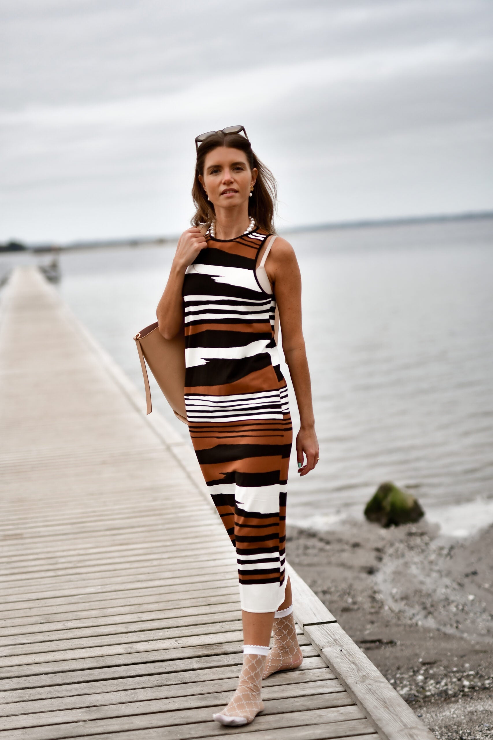 Ifrem Knitted Dress, Bianco