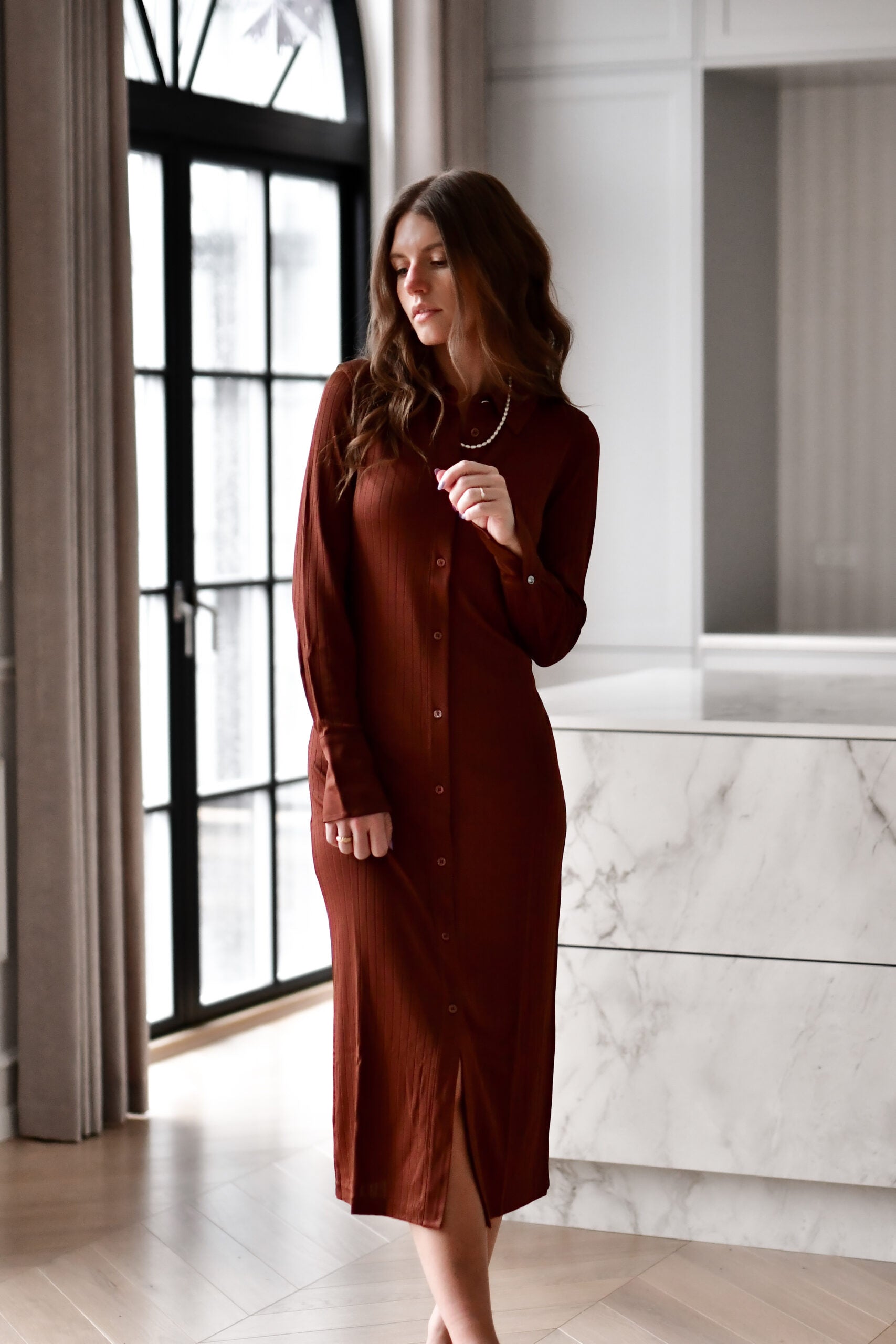 Elanta Dress, Rust/Copper