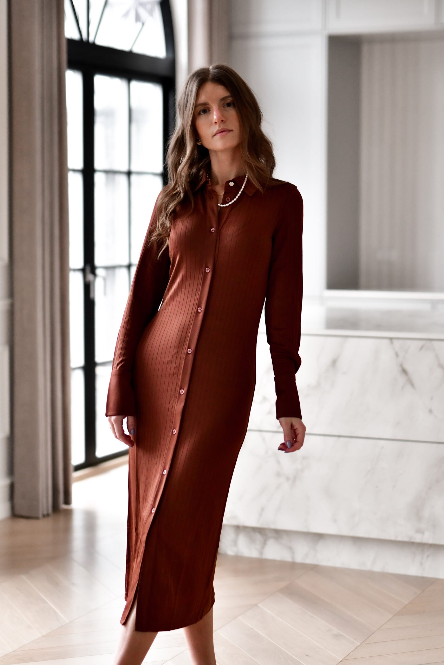 Elanta Dress, Rust/Copper