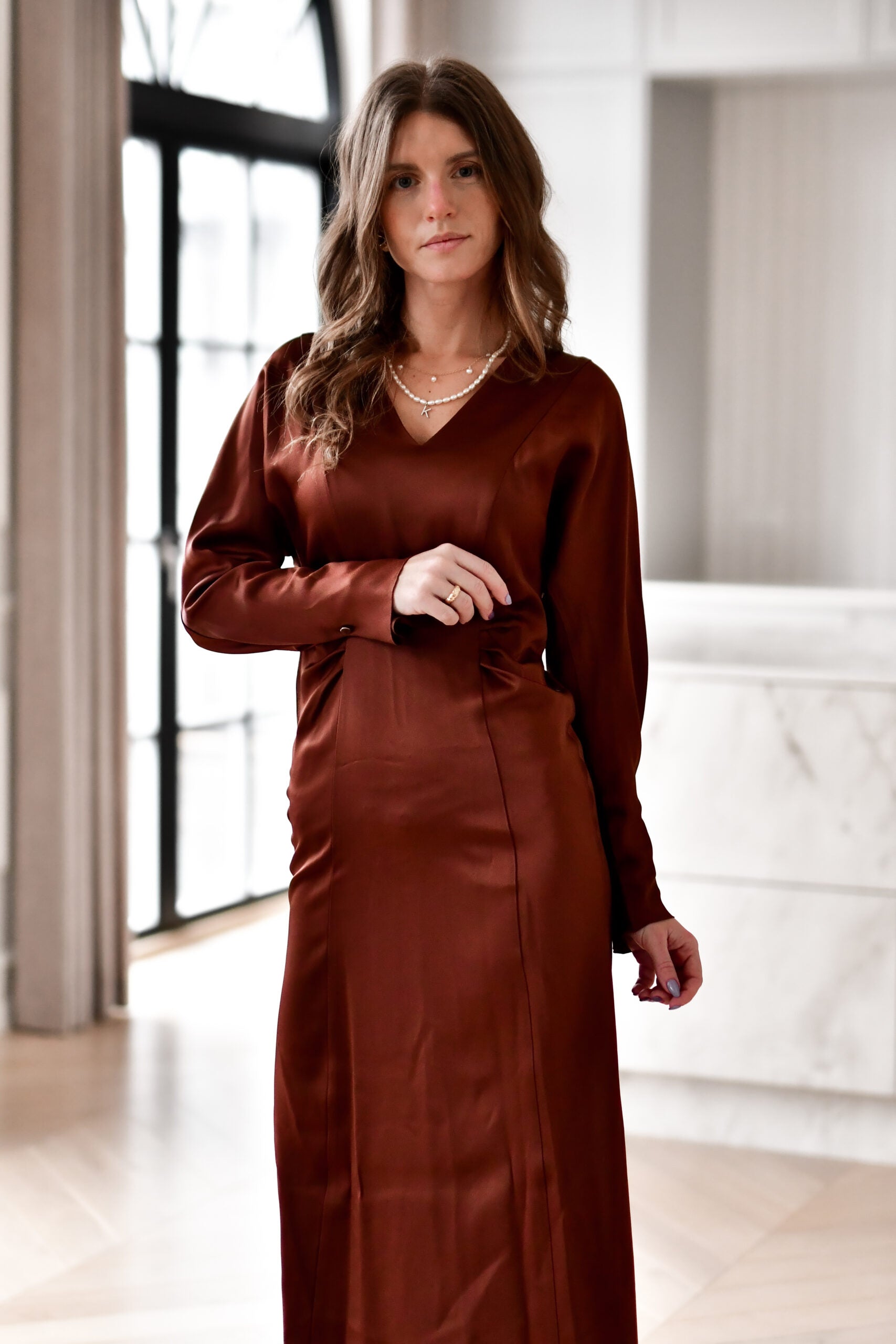 Daniki Dress, Rust/Copper