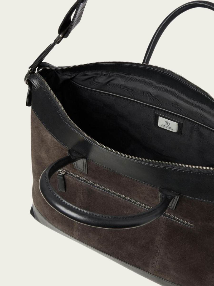 HERMANUS WEEKENDBAG, DARK BROWN