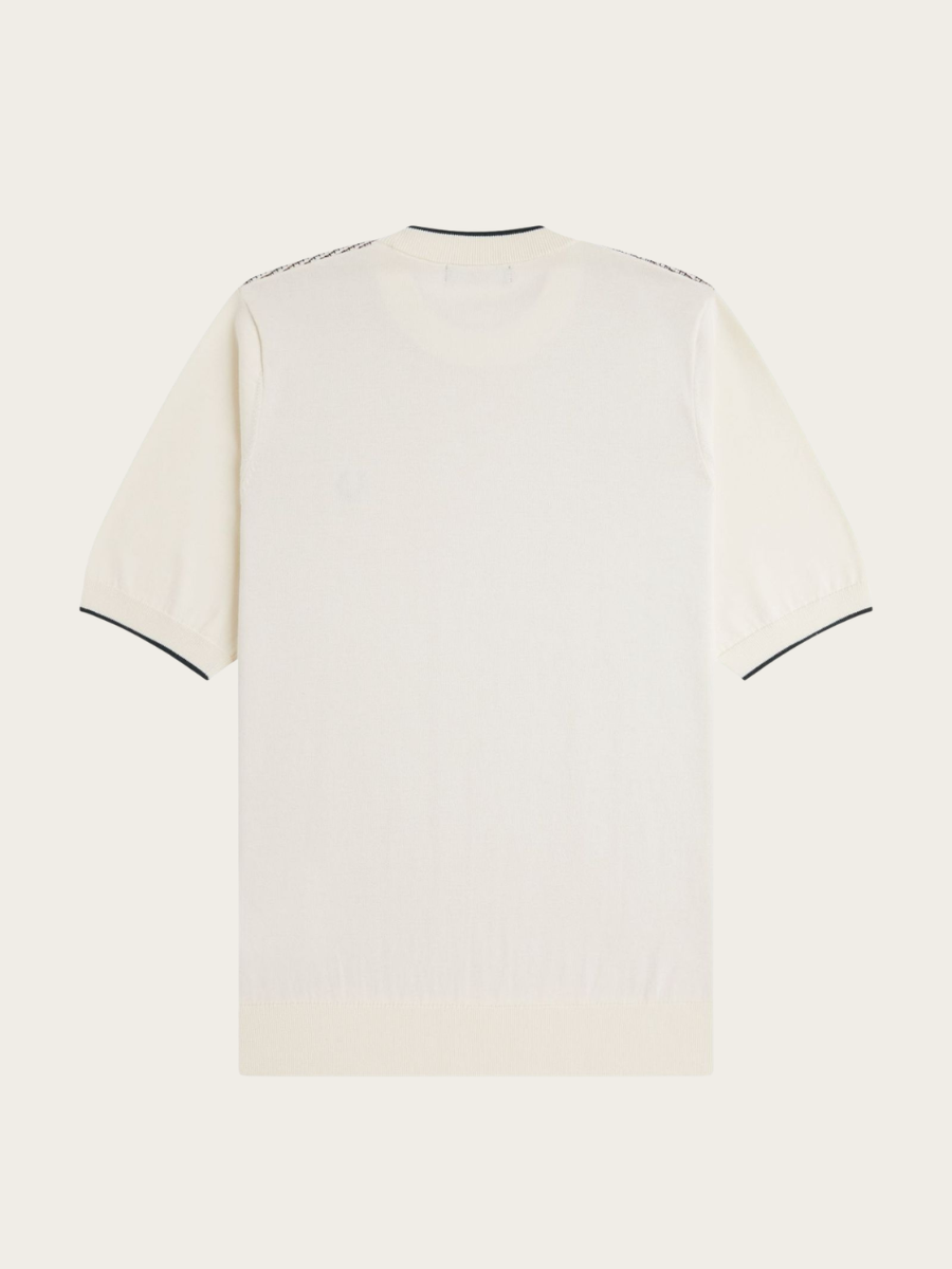 TONIC WAFFLE KNITTED T-SHIRT, ECRU