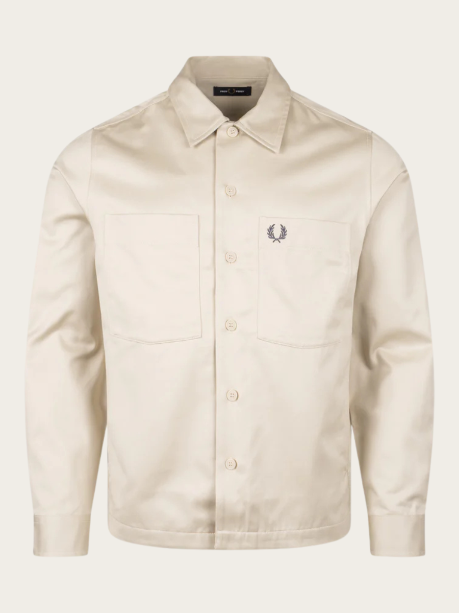 TWILL OVERSHIRT, OATMEAL