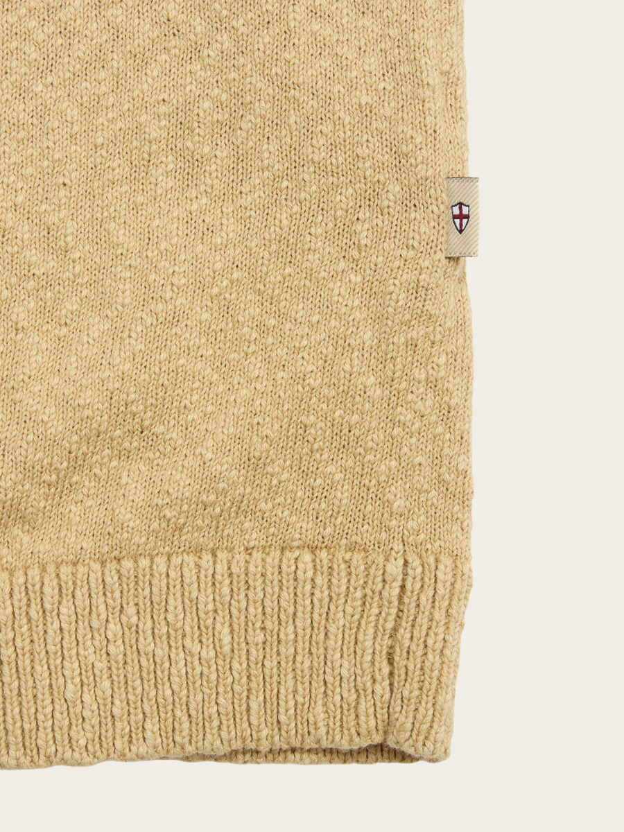 YALE SLUBBY CREWNECK KNIT, PALE KHAKI