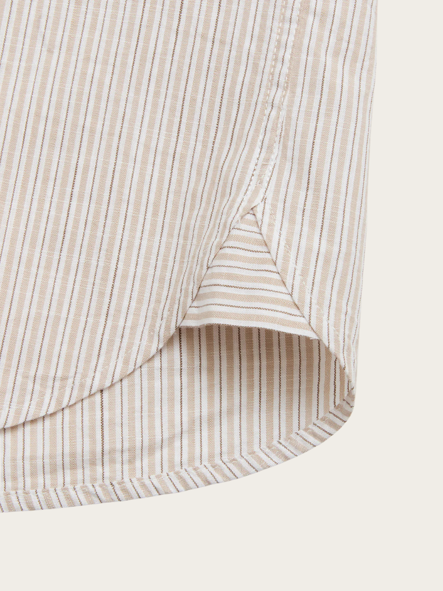 BASSO MECO SHIRT, BEIGE STRIPE