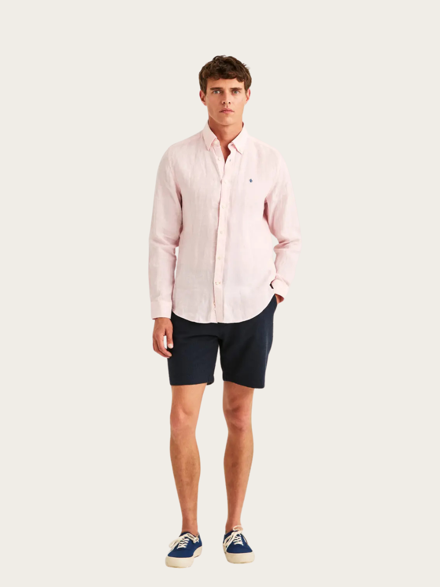 DOUGLAS LINEN SHIRT, CLASSIC FIT, LIGHT PINK