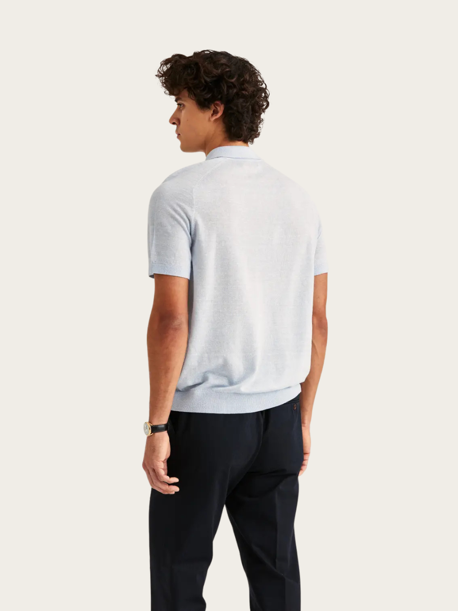 COLIN SS POLO SHIRT, LIGHT BLUE