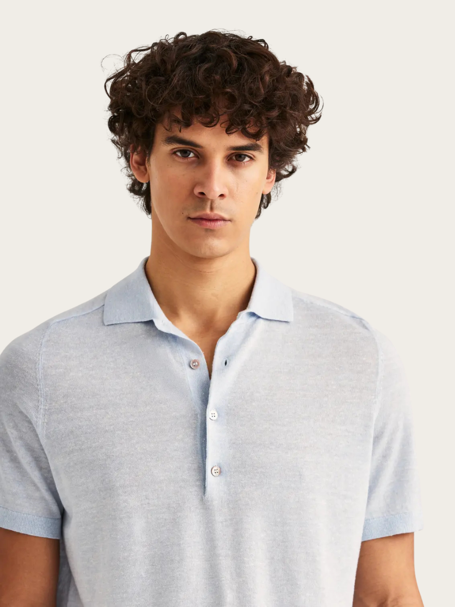 COLIN SS POLO SHIRT, LIGHT BLUE
