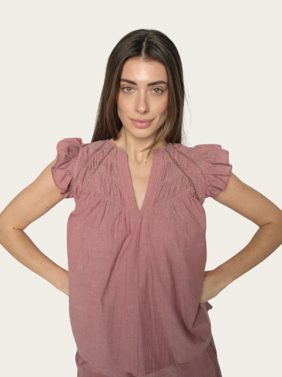 WODA IZHA BLOUSE, COWHIDE