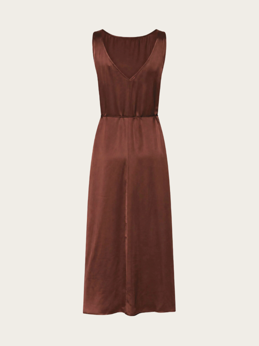 KORTHALSIA KAROLA DRESS, CHESTNUT