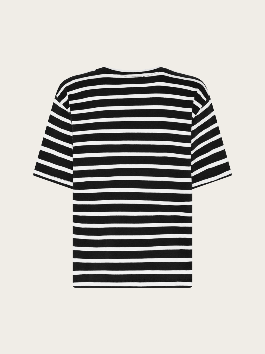 IGUANURA BASIC TEE, BROWN STRIPE