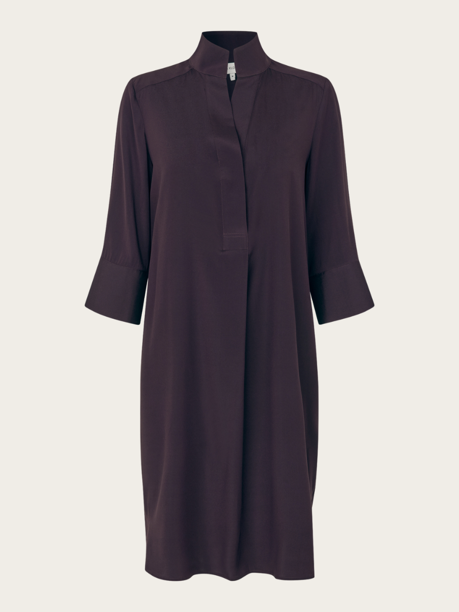 KAMILLES SHIRT DRESS, BERRY WINE