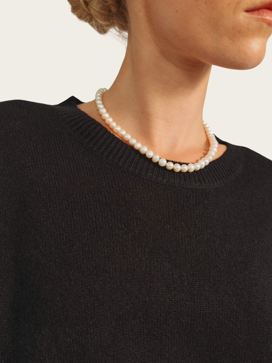 SAVANNAH KNITTED BLOUSE, BLACK