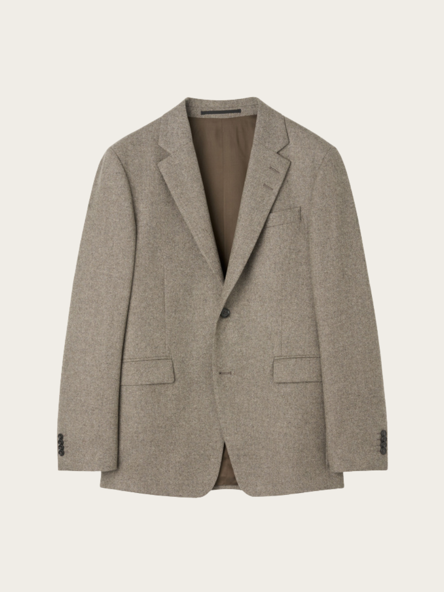 JUSTIN WOOL BLAZER, BURLYWOOD