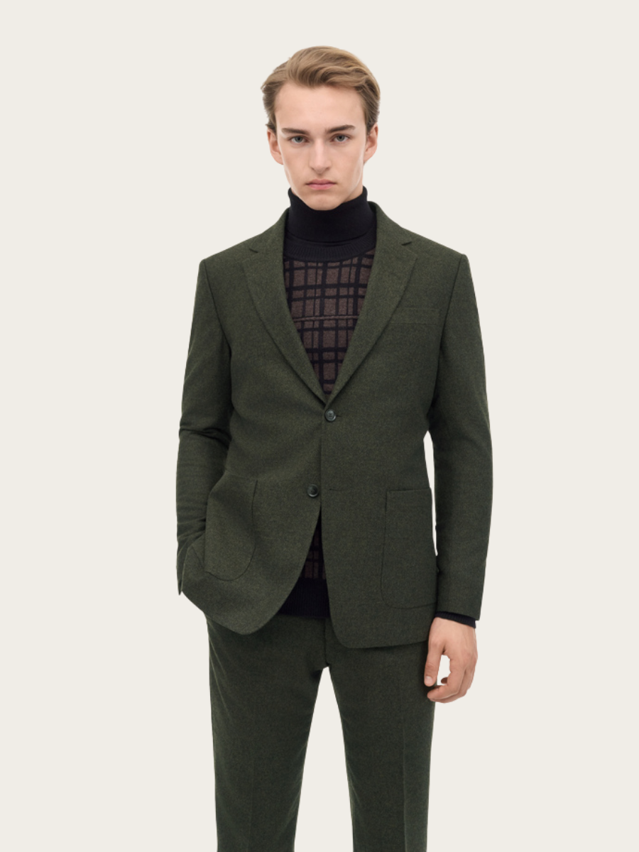 JUSTIN WOOL BLAZER, CANO