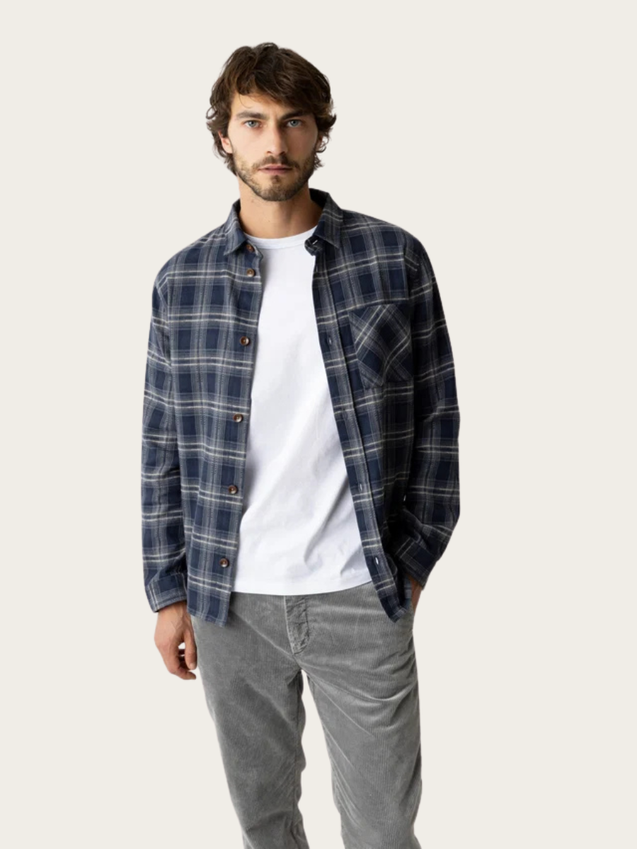 DAVID BRUSE OVERSHIRT, SALUTE NAVY