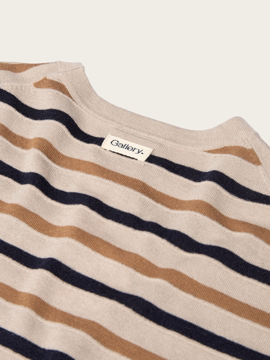 ADAM OTTO STRIPE KNIT SWEATER, SOFT KIT