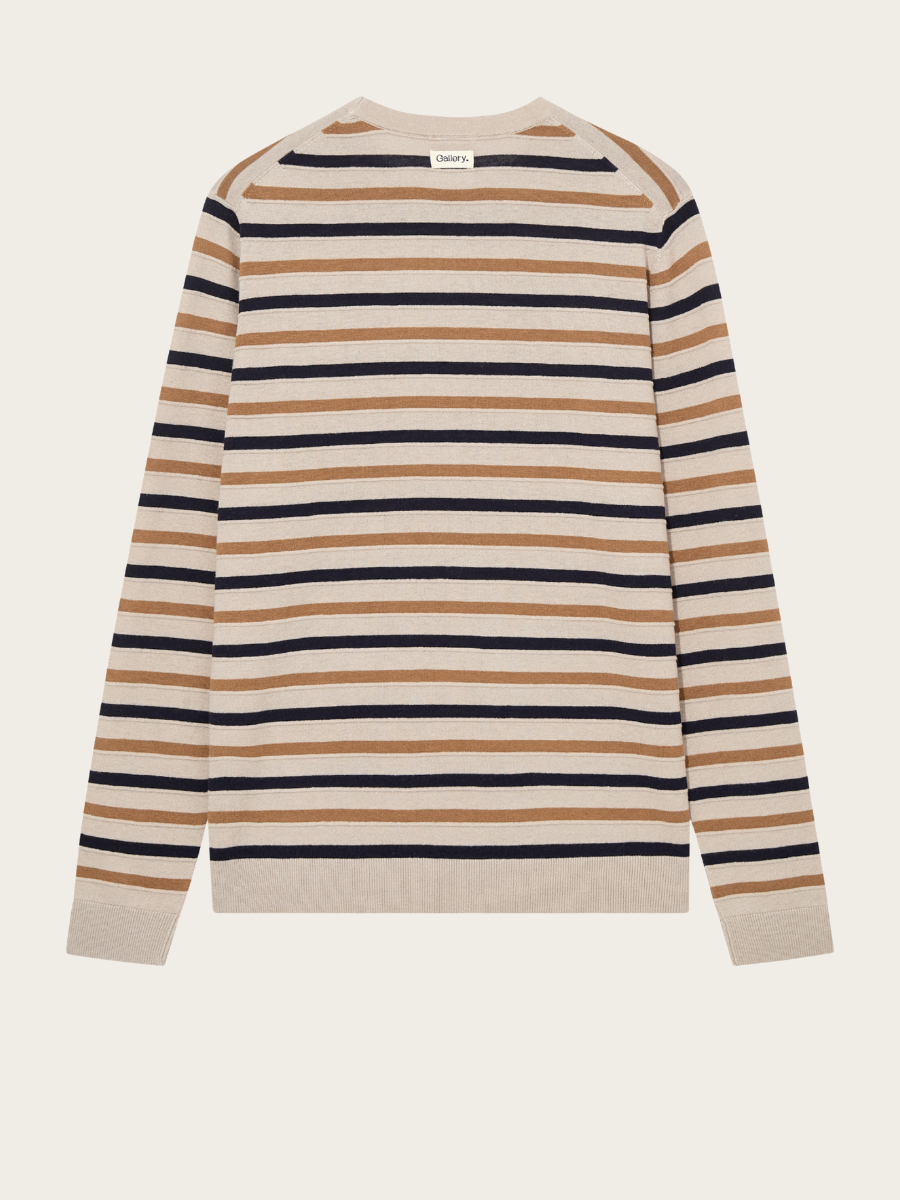 ADAM OTTO STRIPE KNIT SWEATER, SOFT KIT
