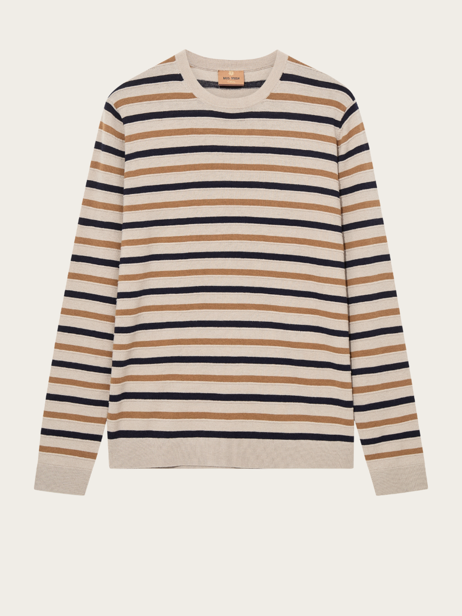 ADAM OTTO STRIPE KNIT SWEATER, SOFT KIT