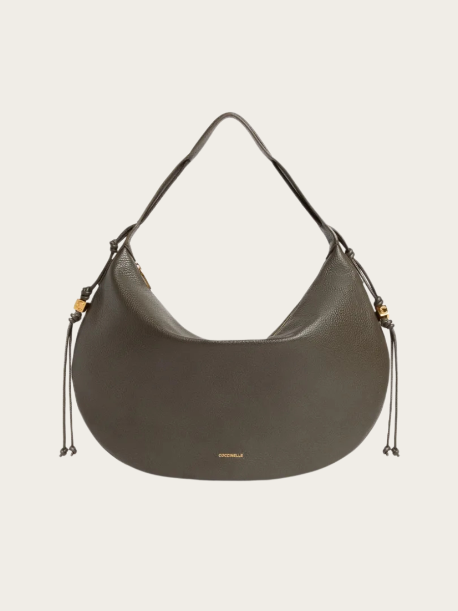 THESS GRAINED LEATHER HANDBAG, FANGO