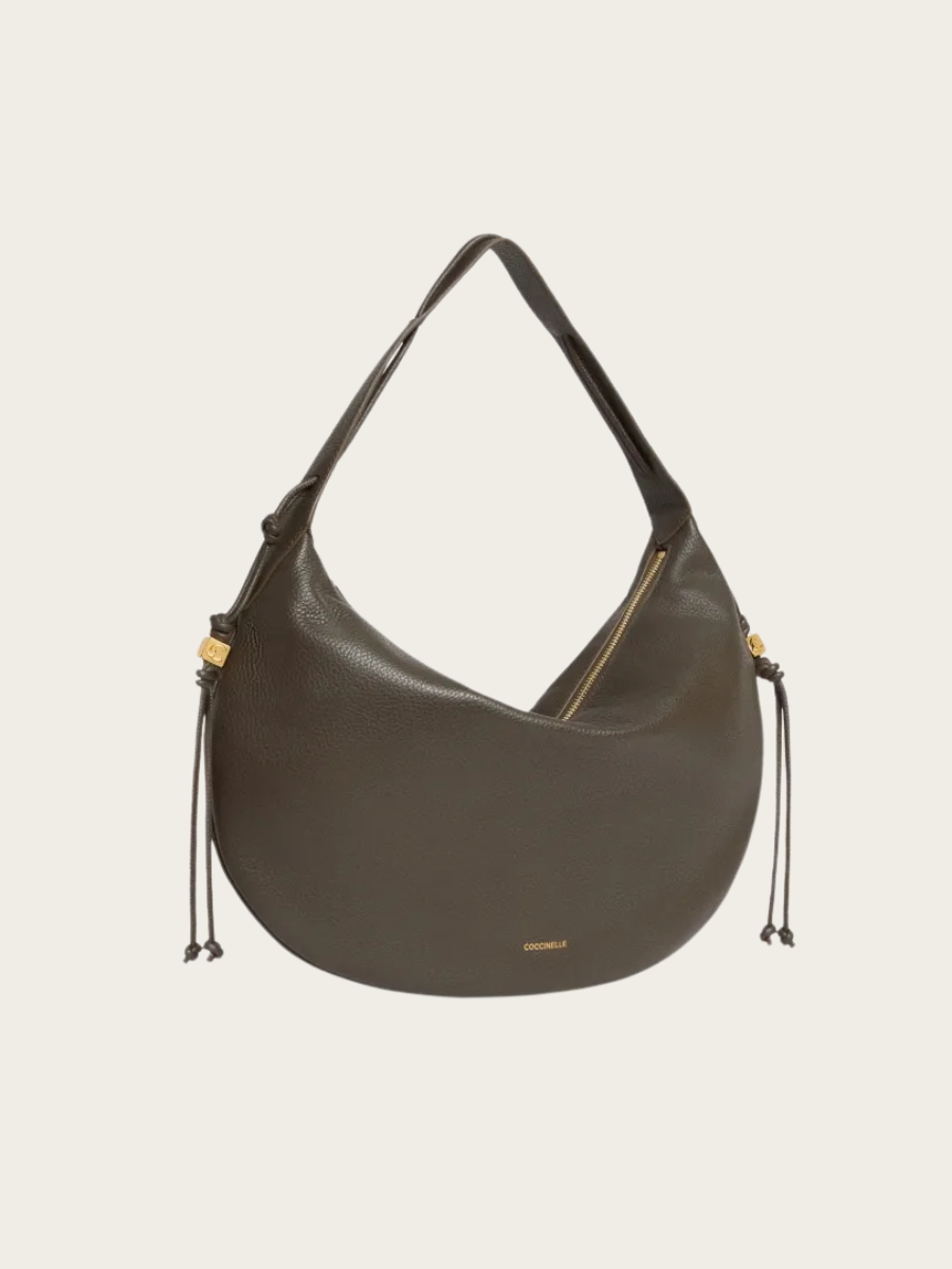 THESS GRAINED LEATHER HANDBAG, FANGO