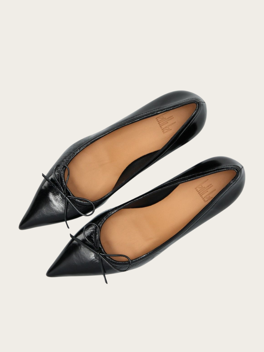 BLACK NAPLACK PUMPS, BLACK