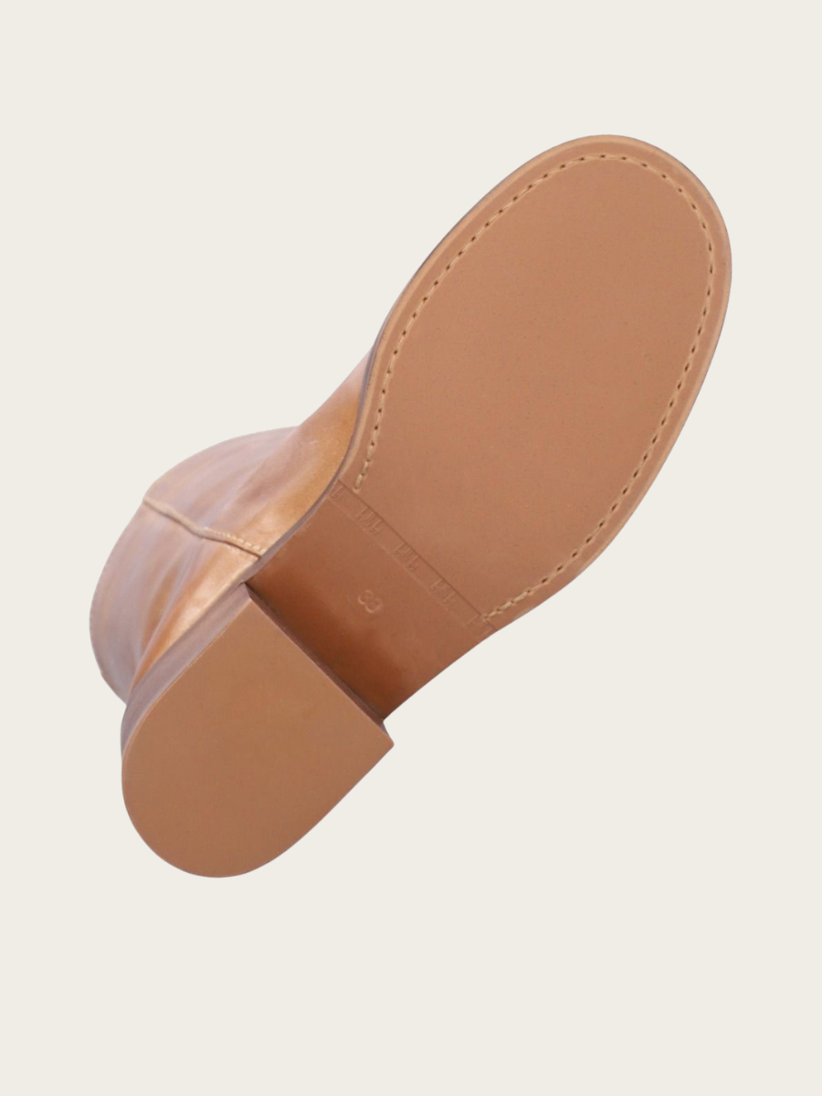 CAMEL BRUSH CALF BOOT, CAMEL
