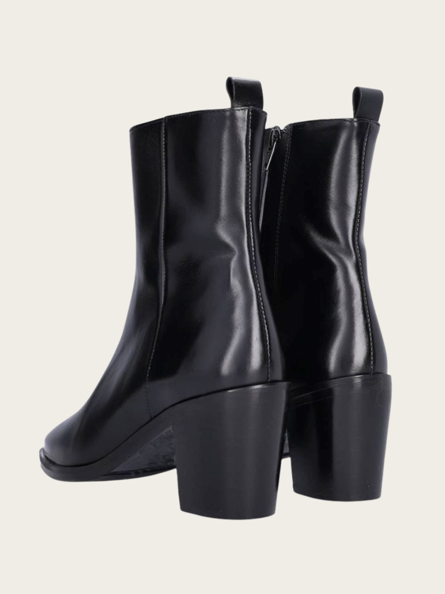 LEATHER BOOT, BLACK