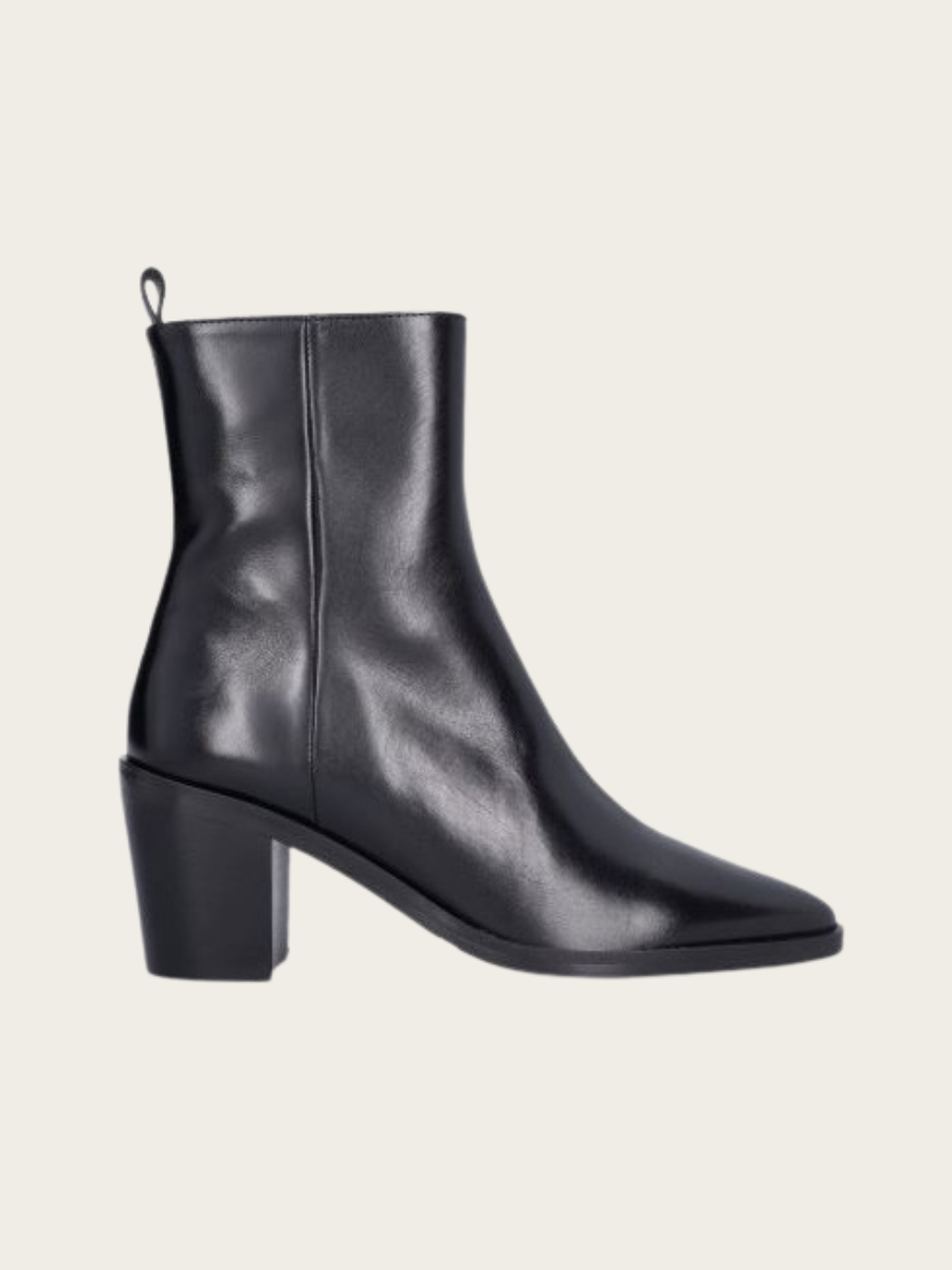 LEATHER BOOT, BLACK