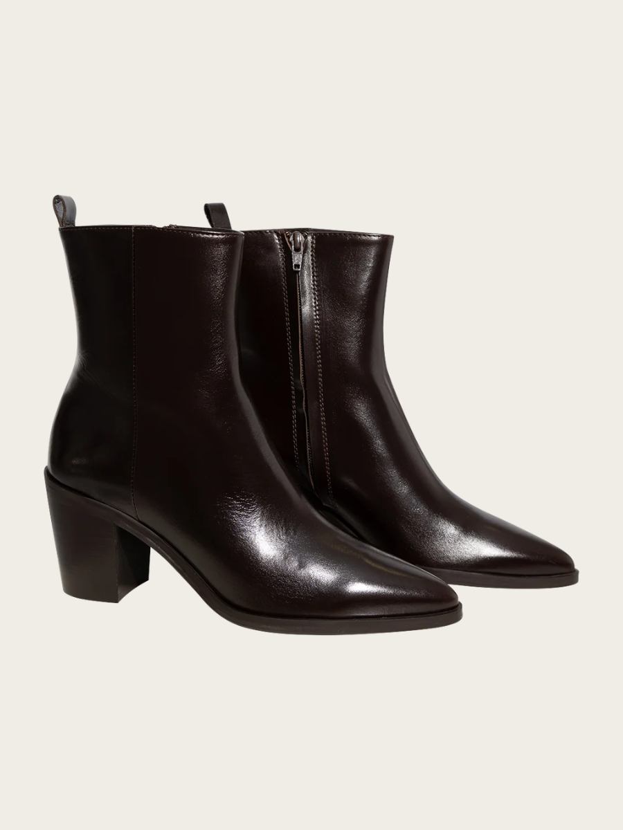 LEATHER BOOT, ESPRESSO