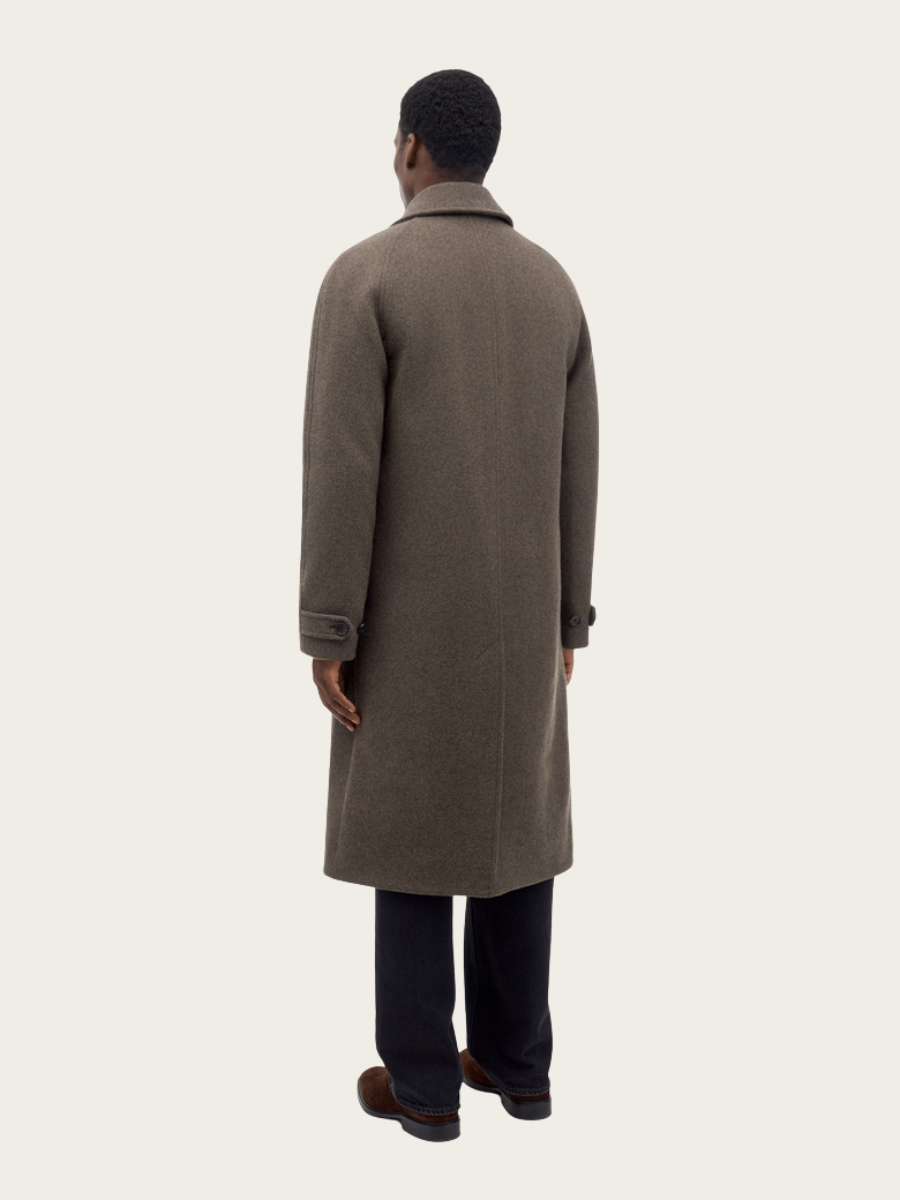 CARLTON WOOL COAT, BROWN