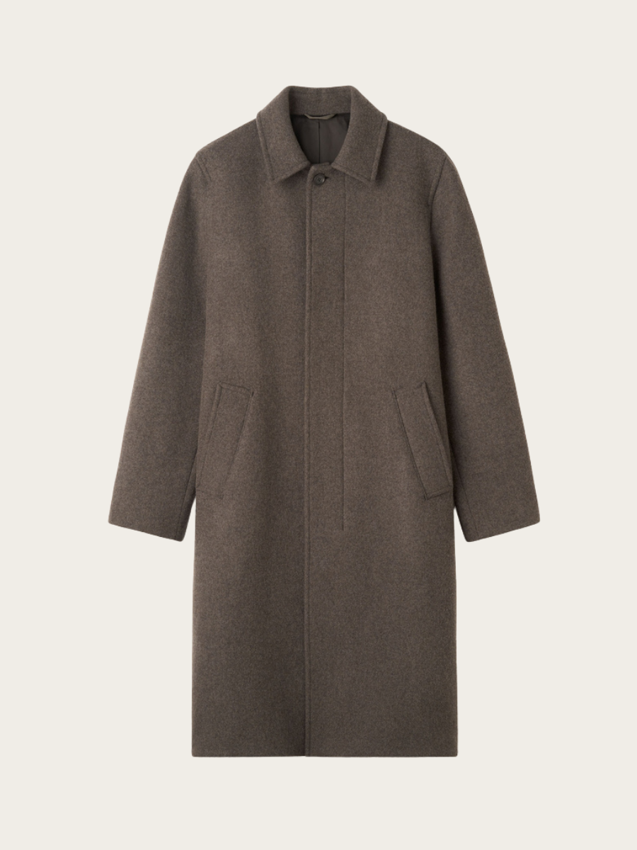 CARLTON WOOL COAT, BROWN