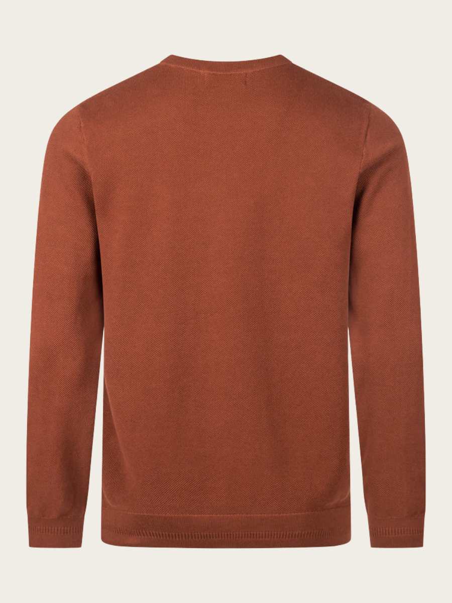 PIQUE STITCH JUMPER, BRANDY
