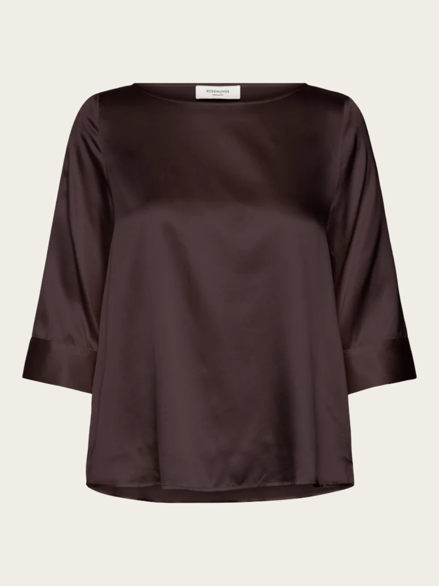 JADE SILK BOATNECK BLOUSE, MOLE