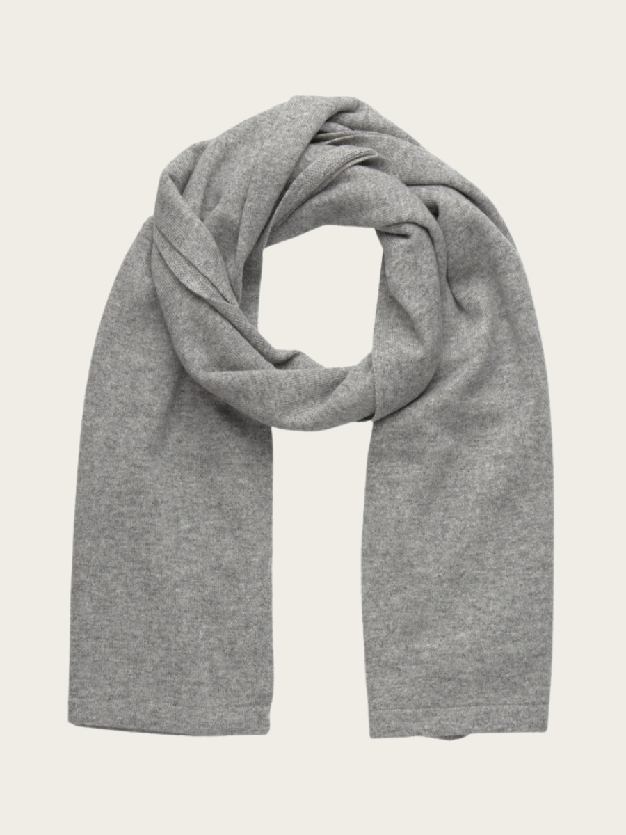 LAICA CASHMERE SCARF, LIGHT GREY MELANGE