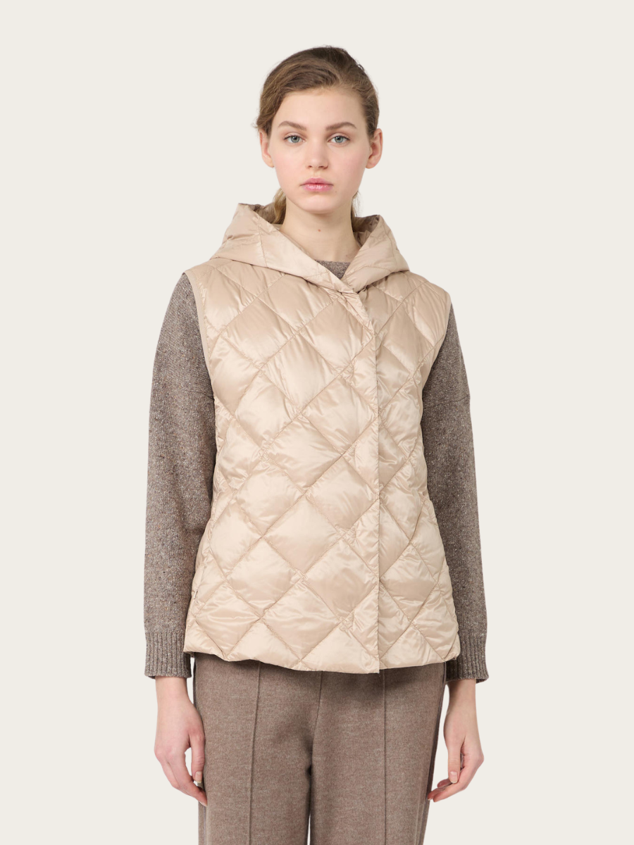 GIOCHI QUILTED WAISTCOAT, IVORY