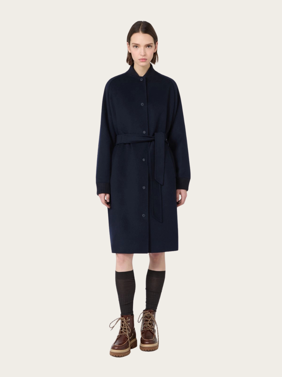 ABBONO QUILTED COAT, NAVY