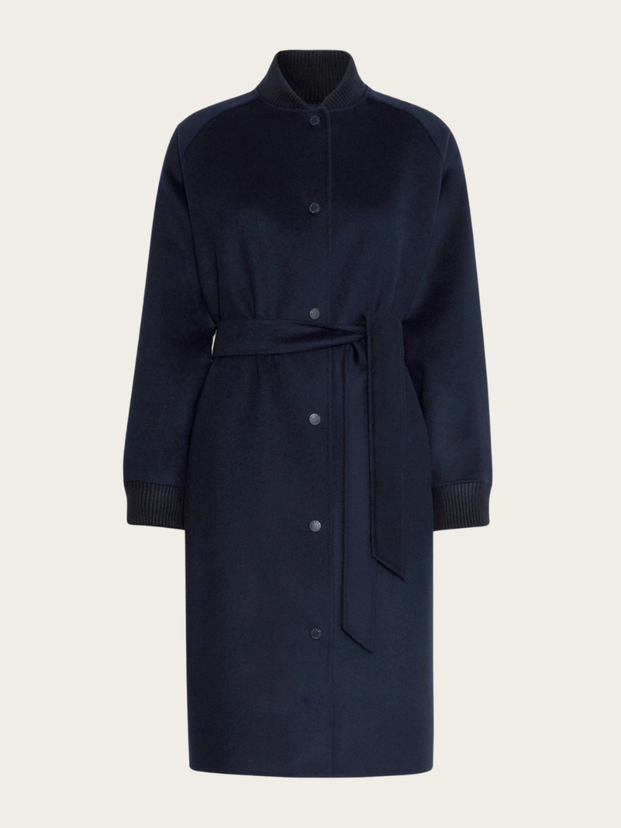 ABBONO QUILTED COAT, NAVY