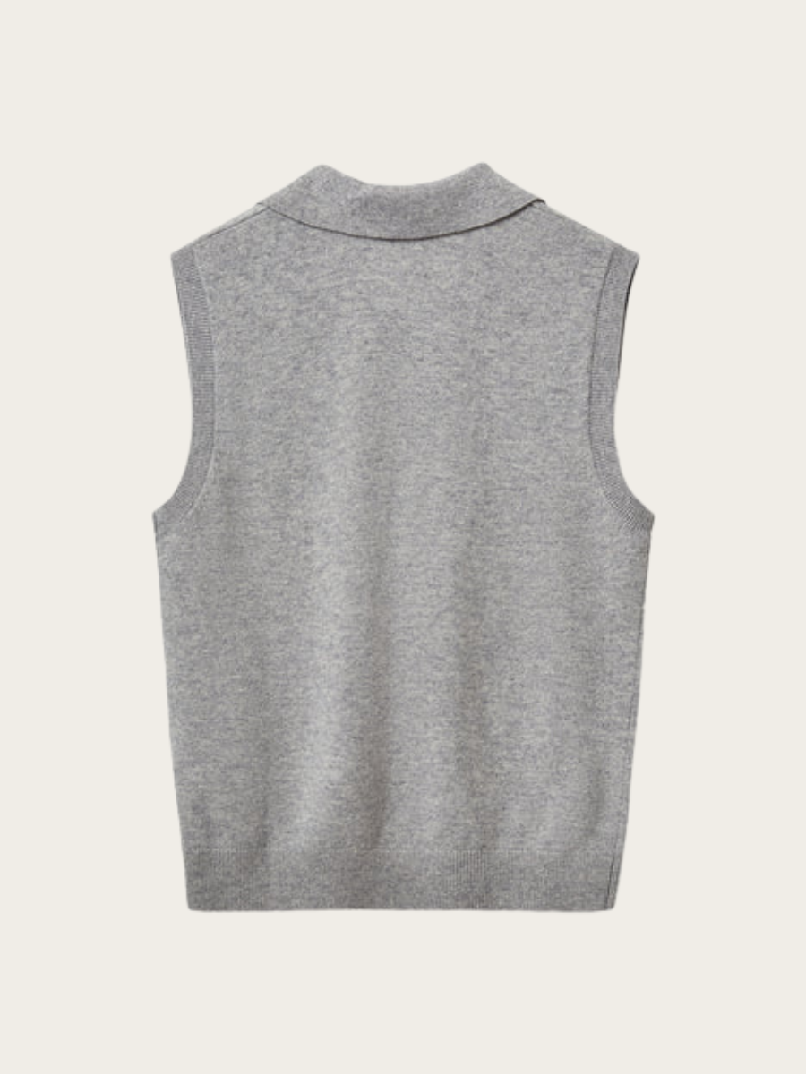 APPLE VEST, GREY MELANGE