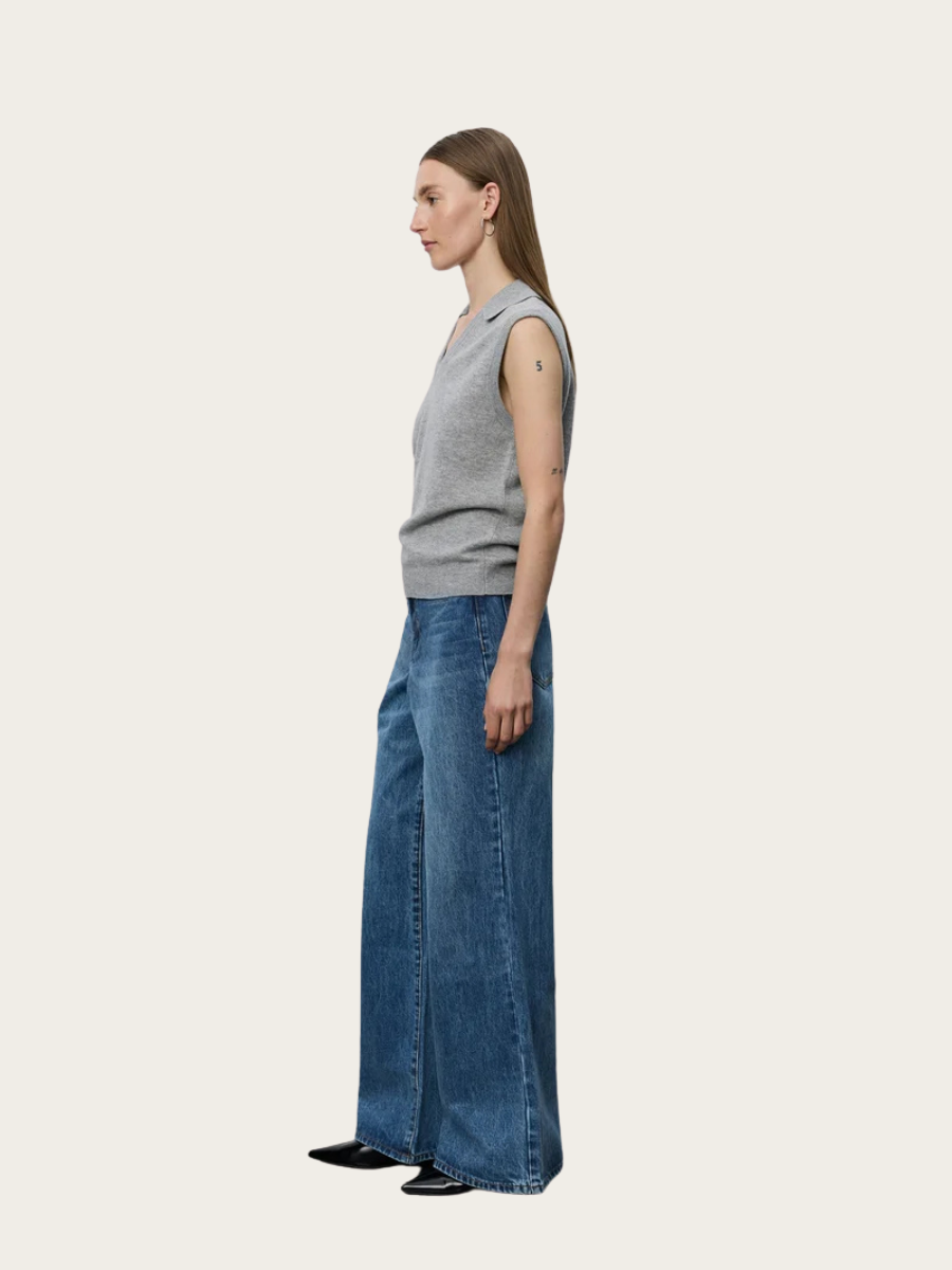 APPLE VEST, GREY MELANGE