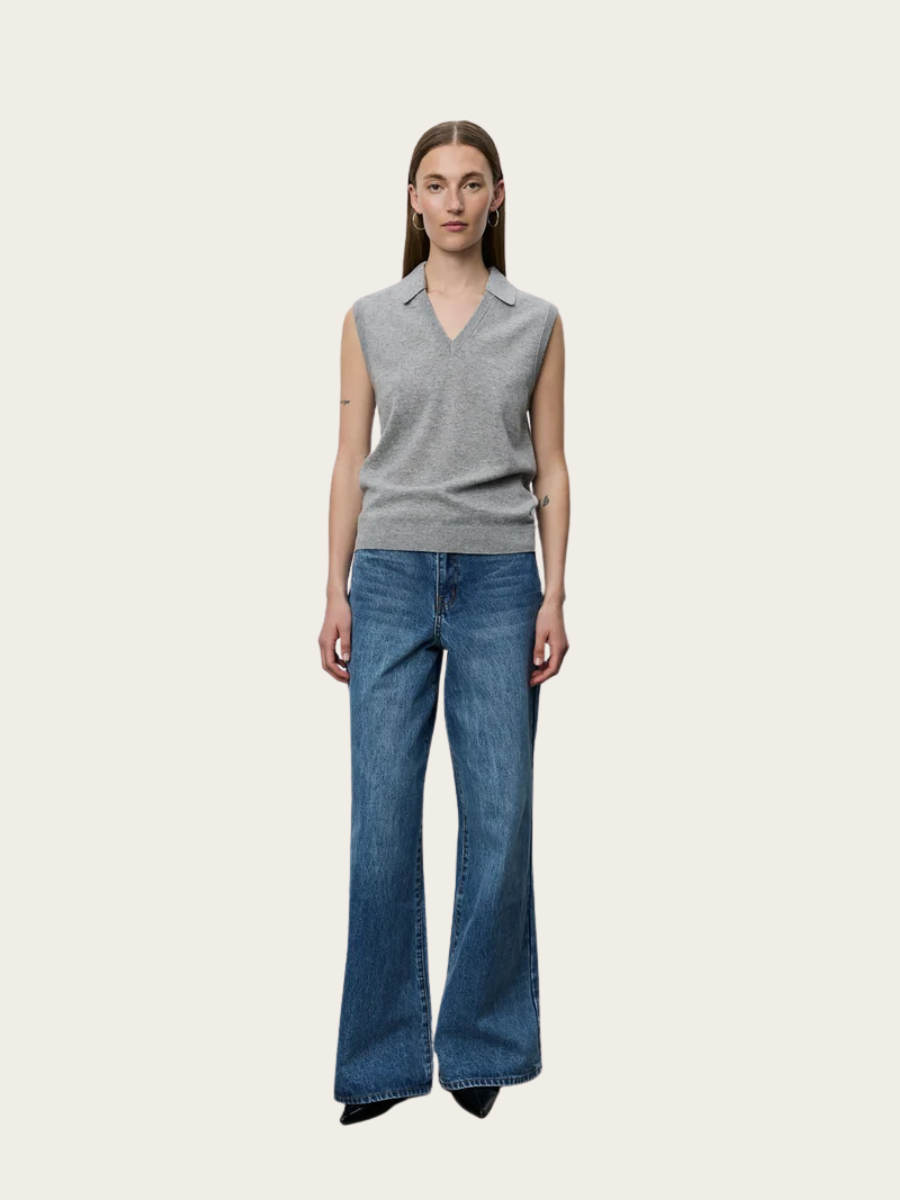 APPLE VEST, GREY MELANGE