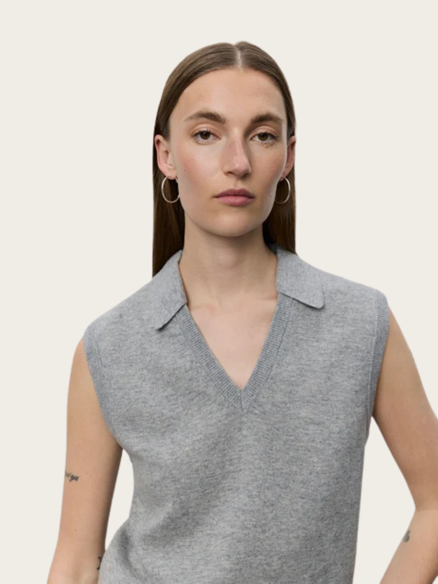 APPLE VEST, GREY MELANGE