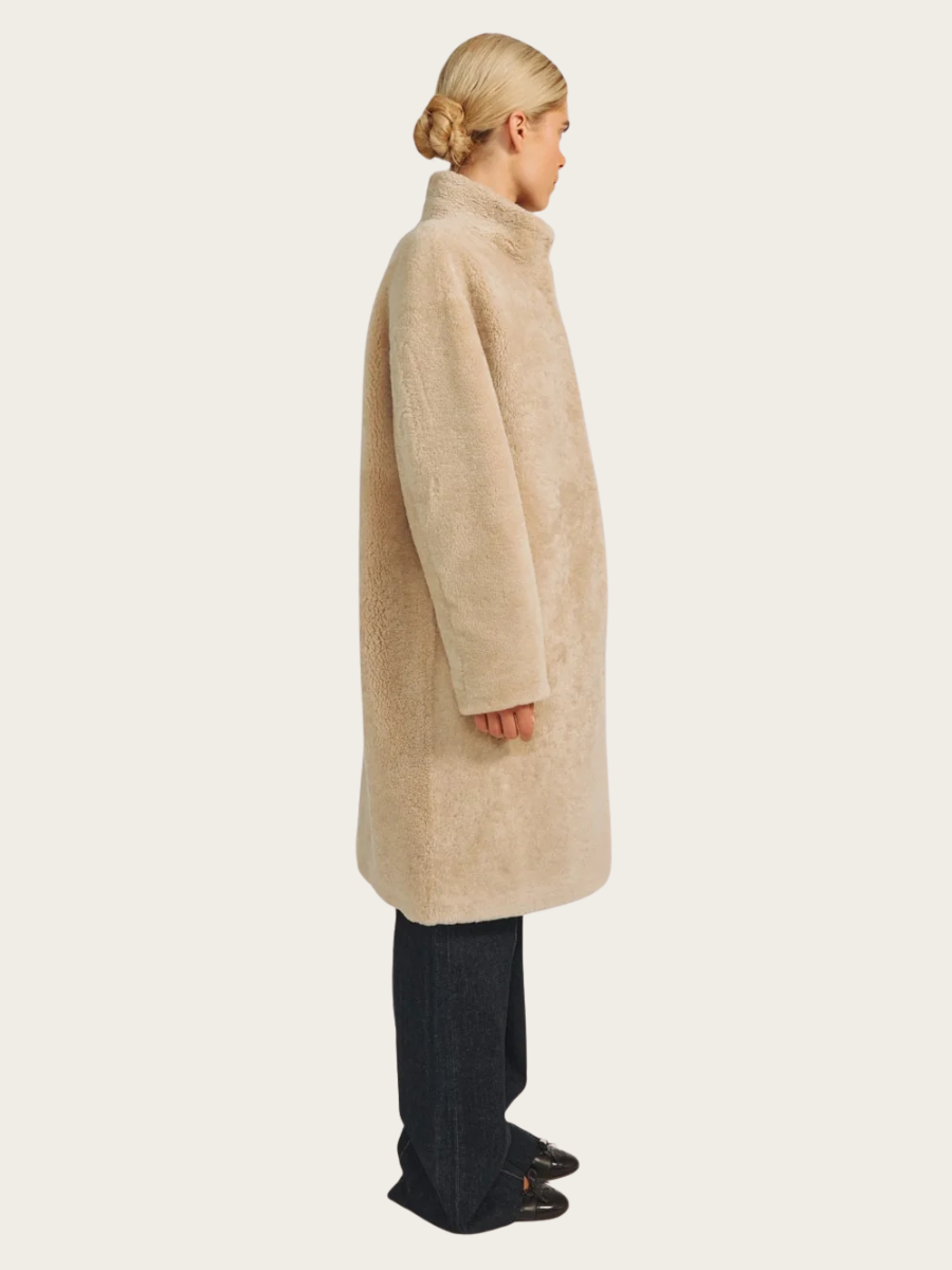 JACLYN COAT, DARK BEIGE
