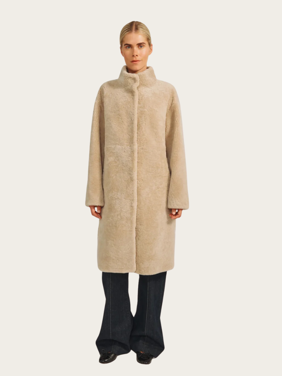 JACLYN COAT, DARK BEIGE
